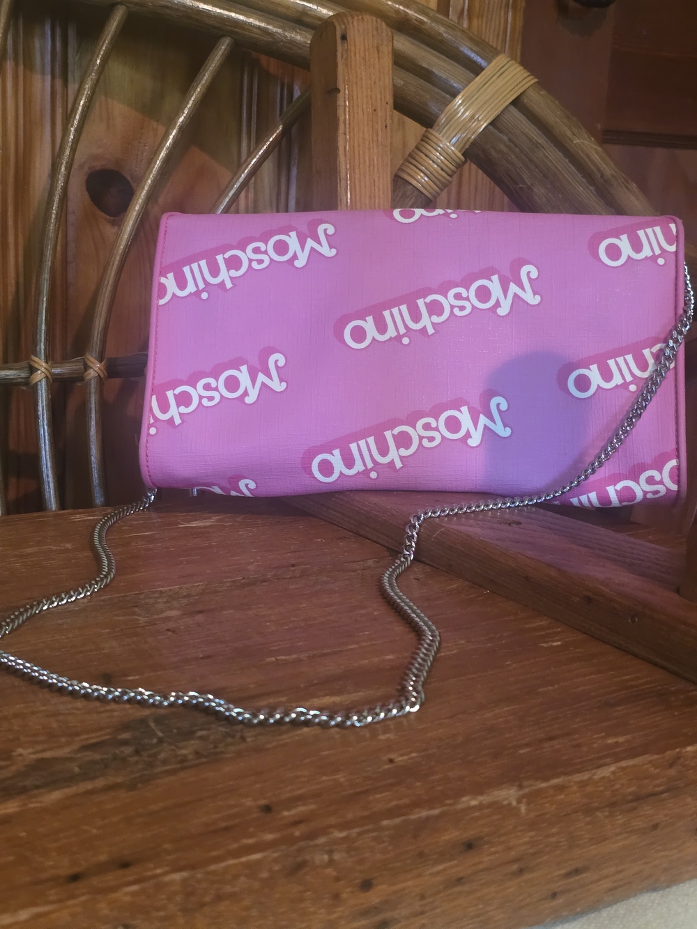 Moschino By Jeremy Scott Pink Barbie Logo Crossbody Bag - Picture 11 of 16